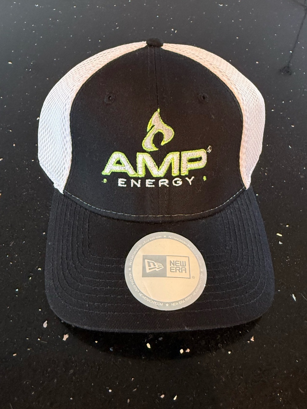 New Era White Interior Hat with Green Accent